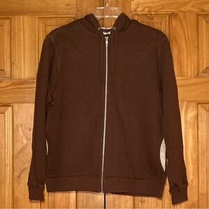 NWOT Vintage Preswick & Moore Hooded Sweatshirt Zip Up Jacket Coat Size LP